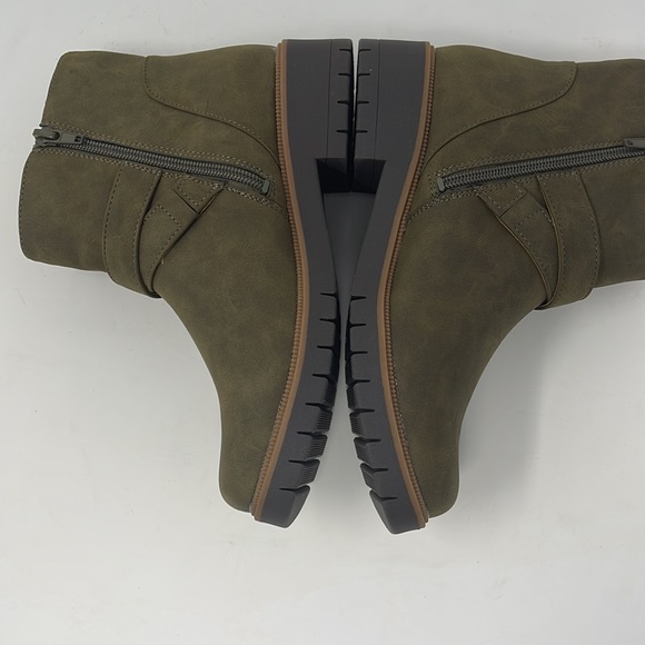 Style & Co. Womens Gabella P Faux Leather Buckle Ankle Boots - Picture 9 of 15